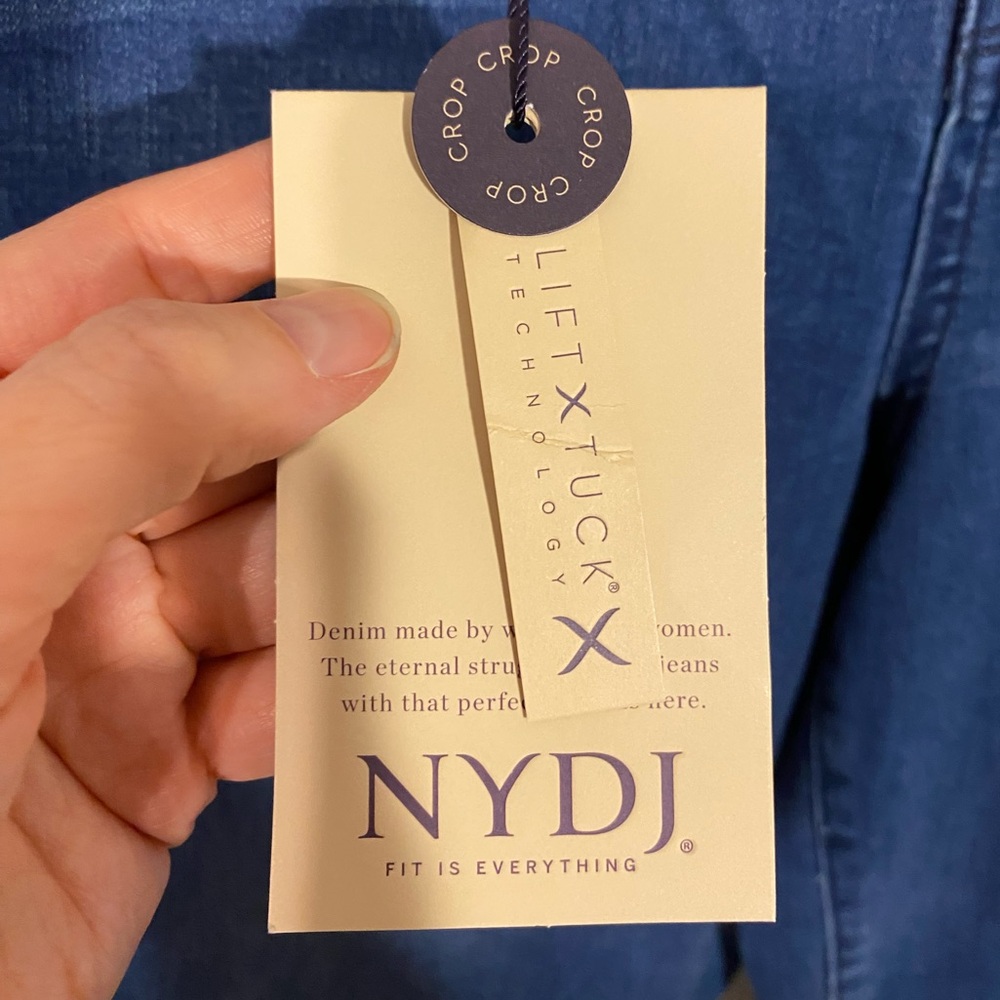 NYDJ Skinny High Waist Rolled Cuff Capri Jeans Chloe Lift Tuck Size 12 - Picture 6 of 14